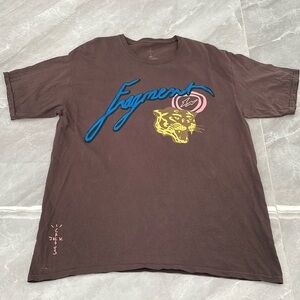 Men's Cactus Jack Travis Scott x Fragment Design x Air Jordan Cotton Shirt XL